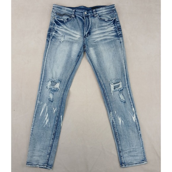 Rockstar Original 36x32 Mens Jeans Ultra Slim Distressed Stretch Modern - Picture 1 of 16